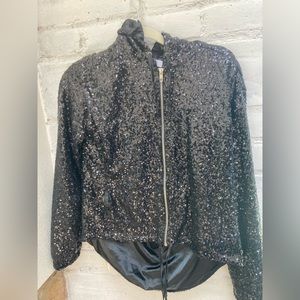 Black sequence jacket size s
